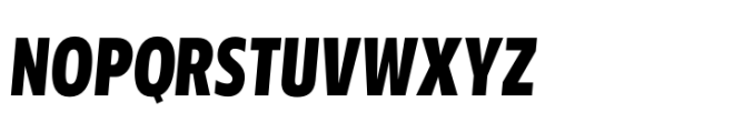 Performa Condensed Bold Italic Font UPPERCASE