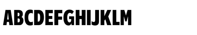 Performa Condensed Bold Font UPPERCASE