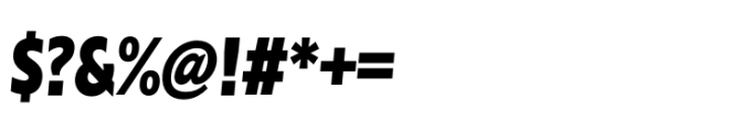 Performa Condensed Extra Bold Italic Font OTHER CHARS