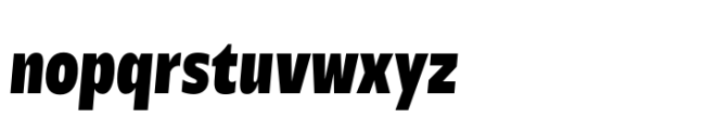 Performa Condensed Extra Bold Italic Font LOWERCASE