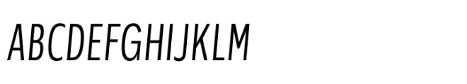 Performa Condensed Extra Light Italic Font UPPERCASE