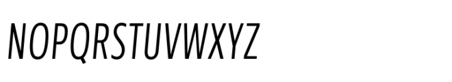 Performa Condensed Extra Light Italic Font UPPERCASE