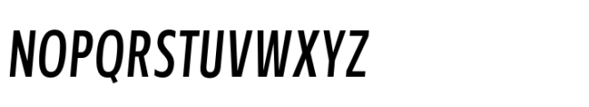 Performa Condensed Italic Font UPPERCASE