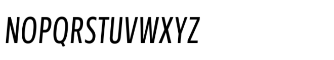 Performa Condensed Light Italic Font UPPERCASE
