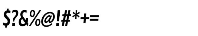 Performa Condensed Medium Italic Font OTHER CHARS