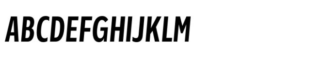 Performa Condensed Medium Italic Font UPPERCASE