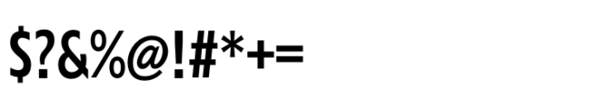 Performa Condensed Medium Font OTHER CHARS