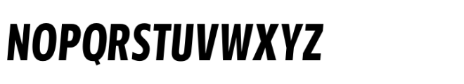 Performa Condensed Semi Bold Italic Font UPPERCASE