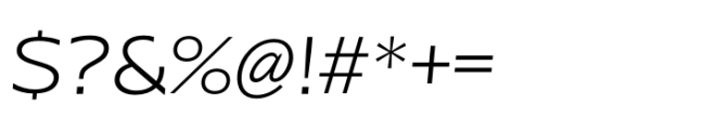 Performa Extended Extra Light Italic Font OTHER CHARS