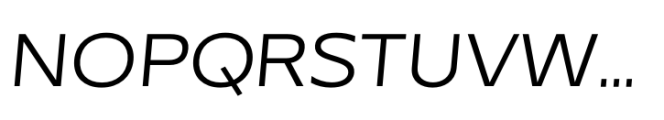 Performa Extended Light Italic Font UPPERCASE