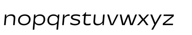 Performa Extended Light Italic Font LOWERCASE