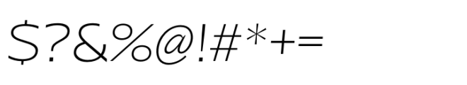 Performa Extended Thin Italic Font OTHER CHARS