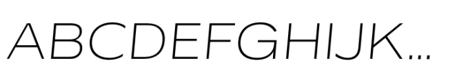 Performa Extended Thin Italic Font UPPERCASE