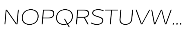 Performa Extended Thin Italic Font UPPERCASE
