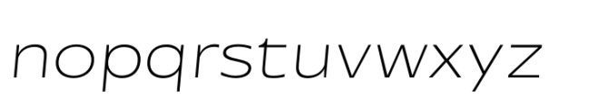 Performa Extended Thin Italic Font LOWERCASE