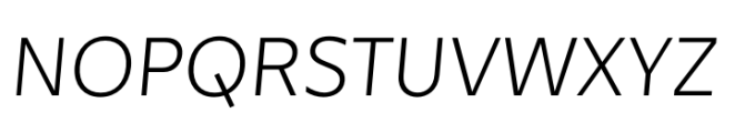 Performa Extra Light Italic Font UPPERCASE