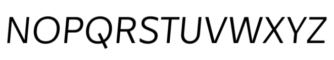Performa Light Italic Font UPPERCASE