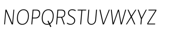 Performa Narrow Thin Italic Font UPPERCASE
