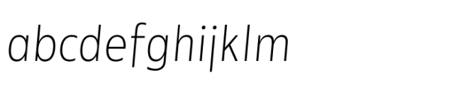 Performa Narrow Thin Italic FONT