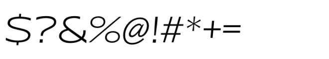 Performa Wide Extra Light Italic Font OTHER CHARS