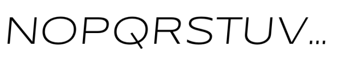 Performa Wide Extra Light Italic Font UPPERCASE