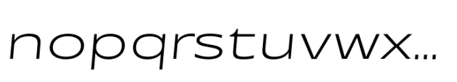 Performa Wide Extra Light Italic Font LOWERCASE