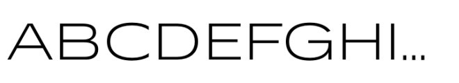 Performa Wide Extra Light Font UPPERCASE