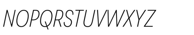Peridot Latin Narrow ExtraLight Italic Font UPPERCASE