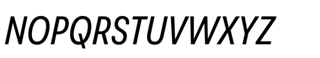 Peridot Latin Narrow Medium Italic Font UPPERCASE