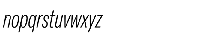 Peridot PE Condensed Light Italic Font LOWERCASE