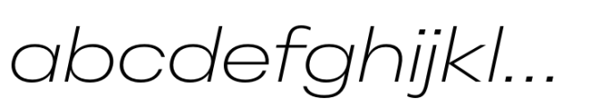 Peridot PE Extended ExtraLight Italic Font LOWERCASE