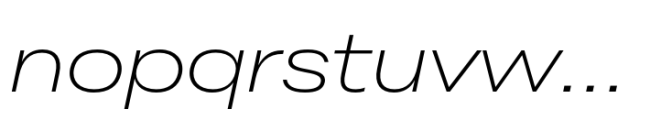 Peridot PE Extended ExtraLight Italic Font LOWERCASE