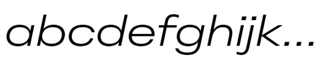 Peridot PE Extended Light Italic Font LOWERCASE