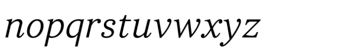 Periodica Light Italic Font LOWERCASE