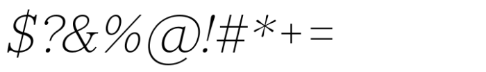 Periodica Ultra Light Italic Font OTHER CHARS