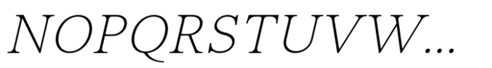 Periodica Ultra Light Italic Font UPPERCASE