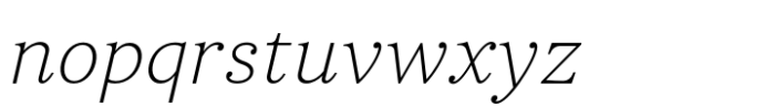 Periodica Ultra Light Italic Font LOWERCASE