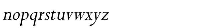 Perpetua Hellenic Std Regular Italic Font LOWERCASE