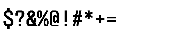 Perupa Mono Bold Font OTHER CHARS