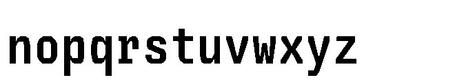 Perupa Mono Bold Font LOWERCASE