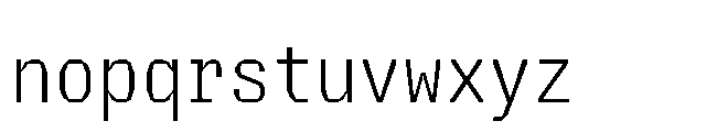 Perupa Mono Light Font LOWERCASE