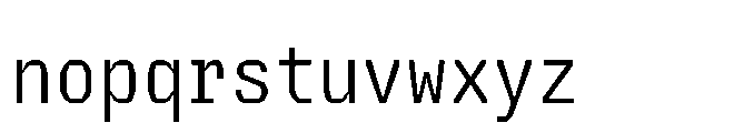 Perupa Mono Regular Font LOWERCASE