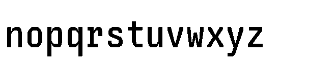 Perupa Mono Semi Bold Font LOWERCASE