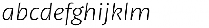 Petala Pro SemiLight Italic Font LOWERCASE