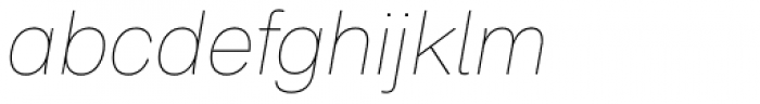 Peter Thin Italic Font LOWERCASE