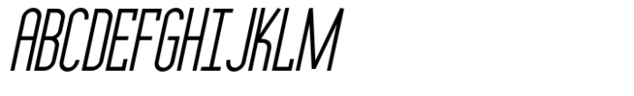 PeterPierre Condensed Oblique Font UPPERCASE