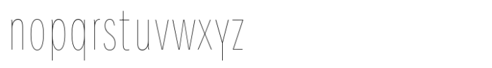 Petermann Condensed Hairline Font LOWERCASE