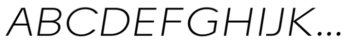 Petermann Expanded Extra Light Italic Font UPPERCASE