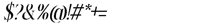 Petrichor Italic Font OTHER CHARS