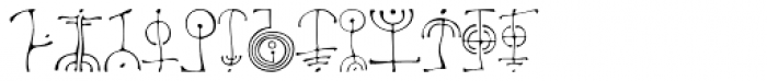 Petroglyph Font LOWERCASE